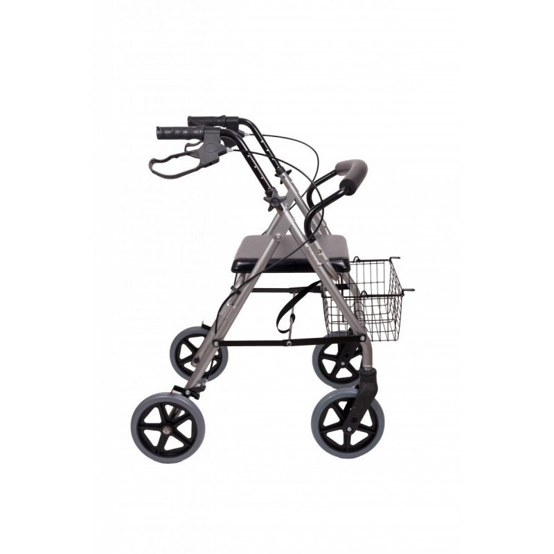 Rollator In Alluminio Pieghevole Con Seduta Imbottita